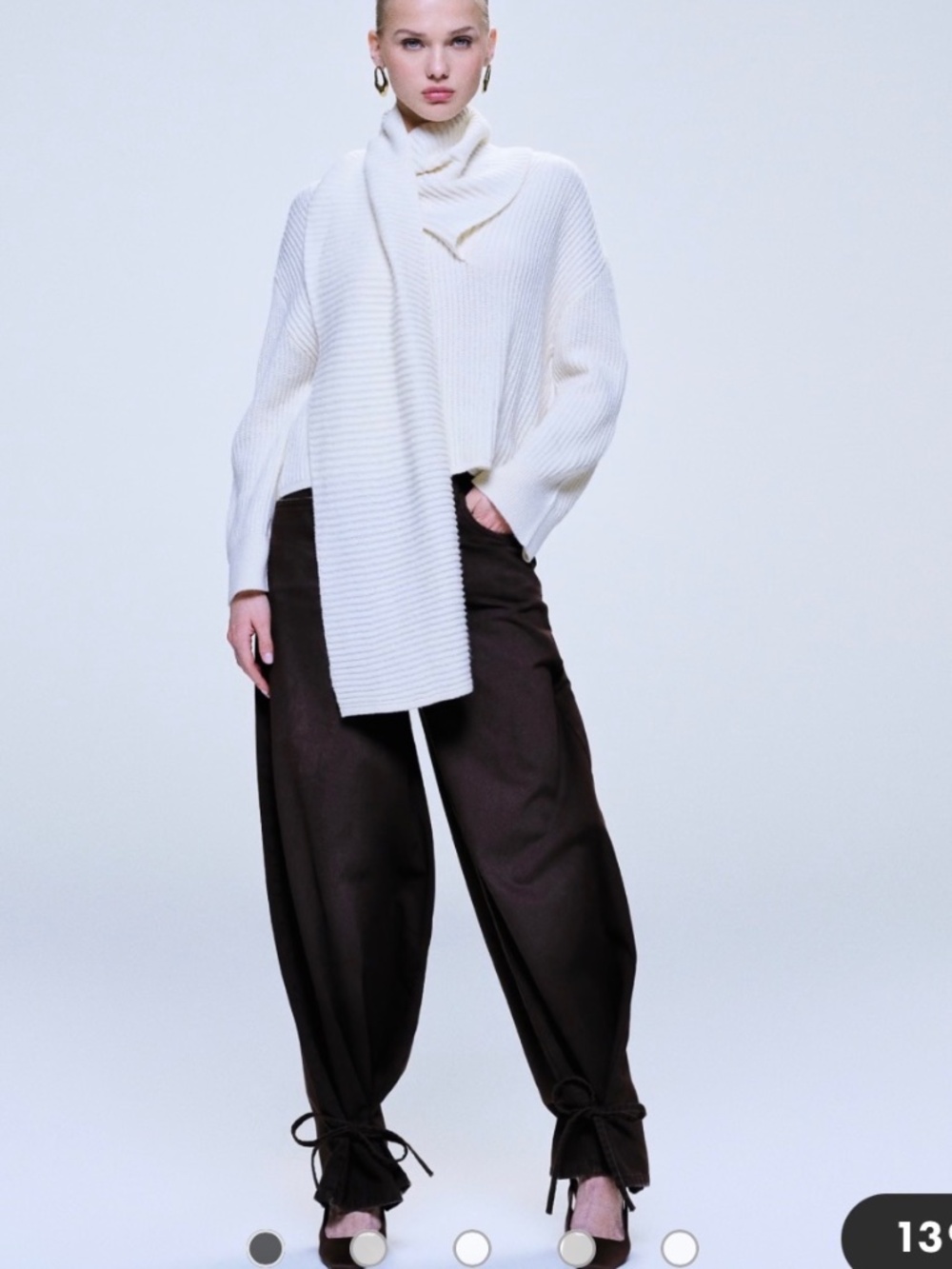 ASOS Design Ankle‎ Tie Barrel Leg Jeans Chocolate Brown Women's Size 6 8